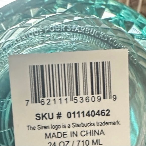 Starbucks Ombre Jade Jeweled Cup Crystal Bling Tumbler Cold Venti 24oz New 2023 - Picture 8 of 15
